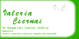 valeria csernai business card